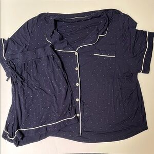Cozy Earth Navy Polka Dot Pajama Set